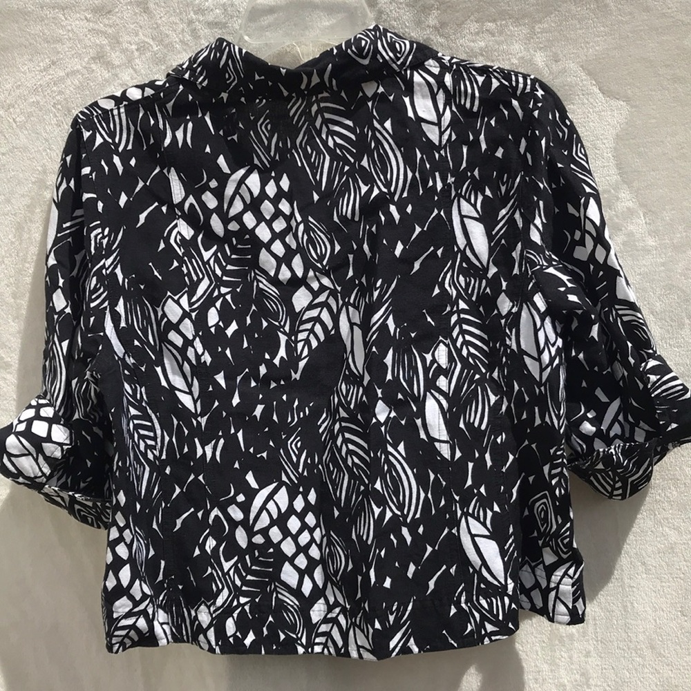 East 5Th Black 3/4 Sleeve blazer MP - Picture 2 of 8